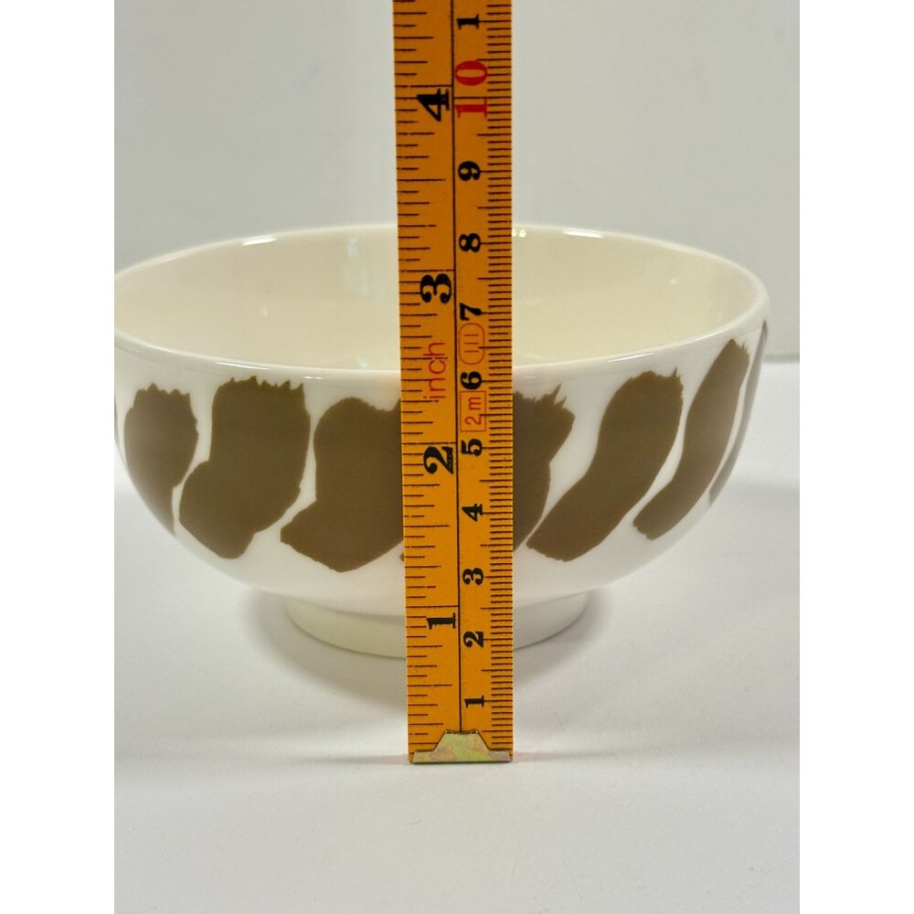 Marimekko Oiva Hyraily Bowl White Stoneware 4 1/2" Round - Picture 3 of 4